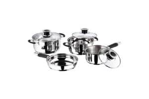 Vinod Stainless Steel Induction Friendly Master Chef Cookware Set- 4 Pieces