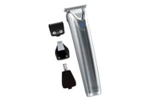 Wahl Stainless Steel Lithium Ion+ Beard and Nose Trimmer for Men, Hair Clippers, Detail Shaver, Rechargeable, All in One Men's Grooming Kit (Steel)