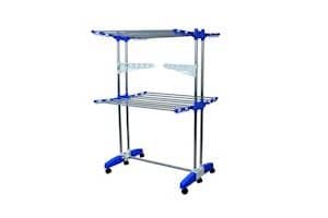 Mega Stainless 2 Tier with Double Pole Drying Stand