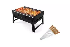 BVB mart Folding Portable Outdoor Barbeque Charcoal Grill