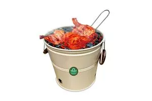 TrustBasket Round Portable Charcoal Barbeque Bucket Set
