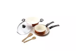 Impex PEARL-KSF484 Ceramic Coated Nonstick Aluminium Cookware Set